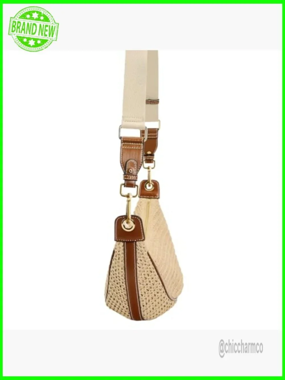 Straw Woven Crossbody Hobo Bag Adjustable Strap Summer Beach Purse